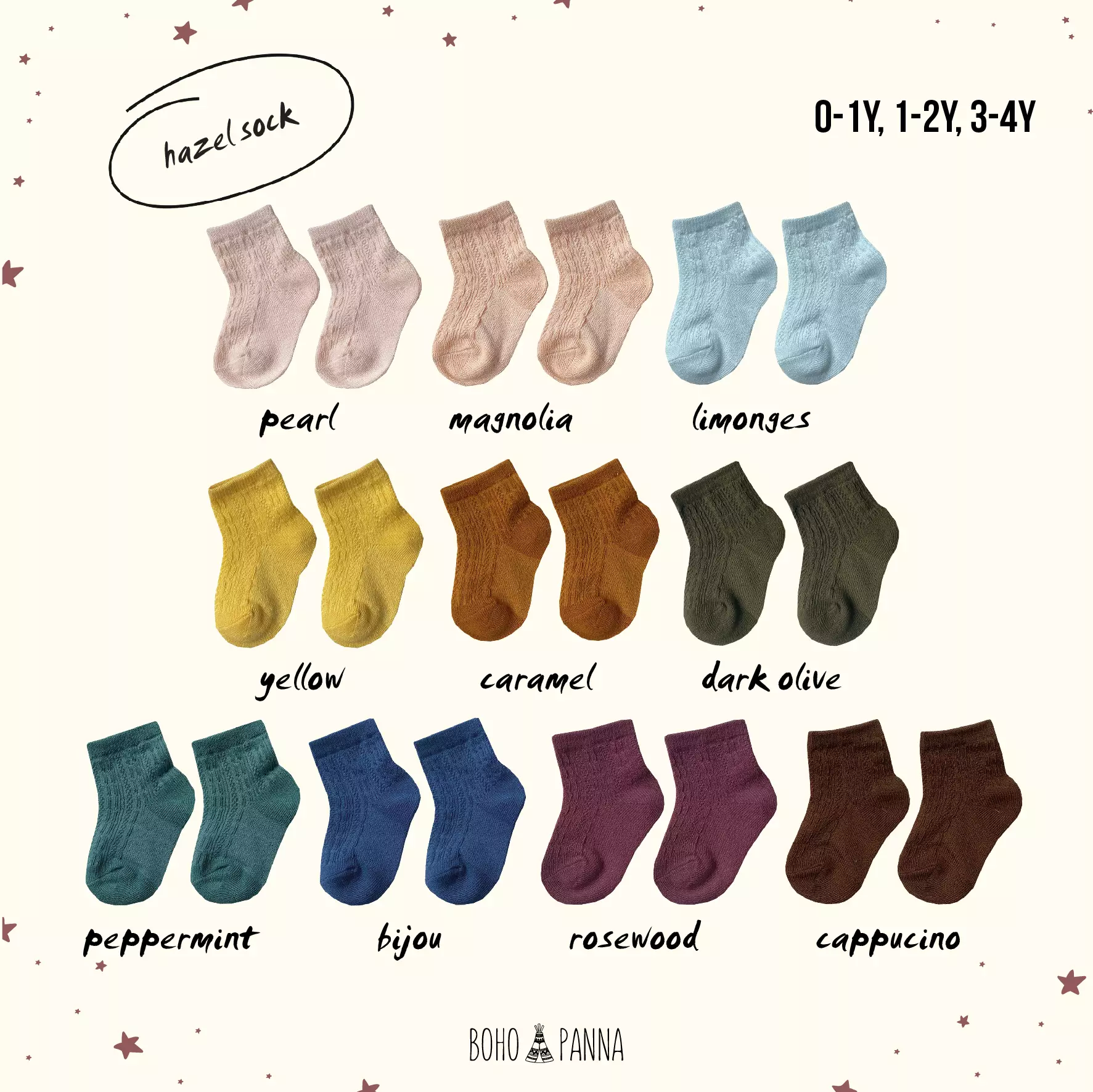 BOHOPANNA - SOCK HAZEL - Kaos Kaki Bayi