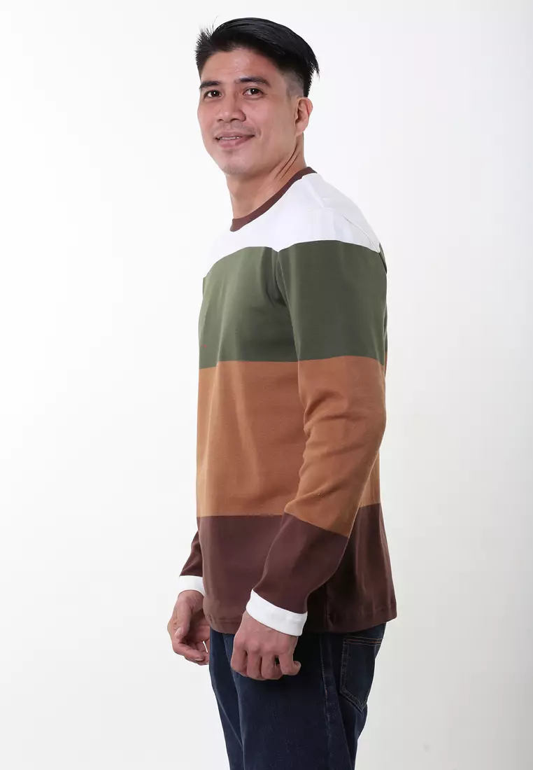 Murve Crew Stripe Pullover Sweater