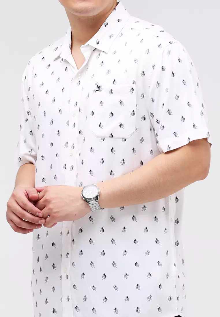 Printed Woven Polo Short Sleeves