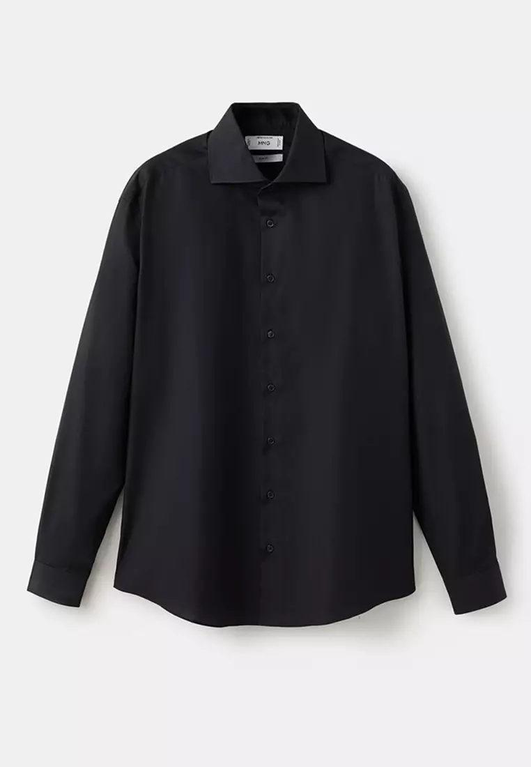 Slim-Fit Cotton Poplin Suit Shirt