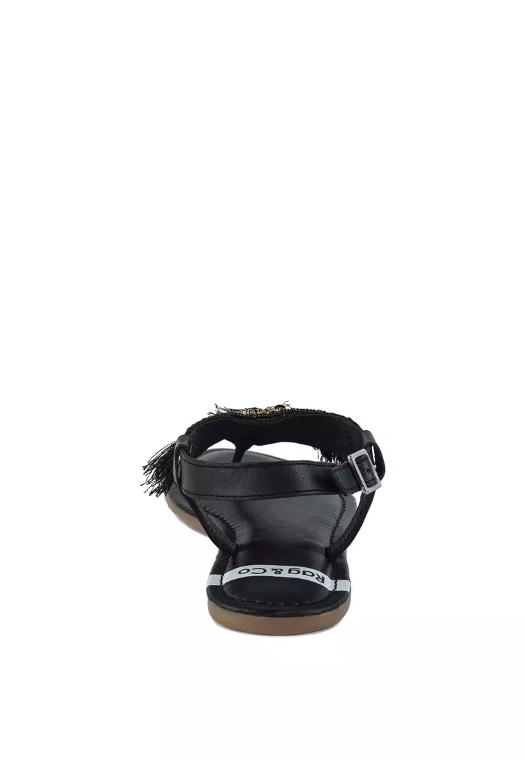 Sandal Rumbai Kulit Asli Warna Hitam