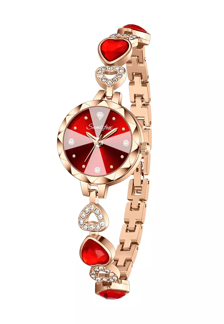 Jam Tangan Wanita Tali Stainless Steel Original Berlian Tali Gelang Jam Tangan Cewek rosered