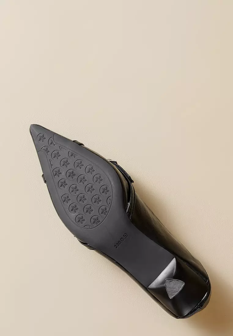 4.5CM Cross Strap Kitten Heel Pumps WW739-5