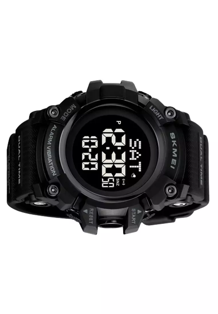 Jam Tangan Digital Pria 2313 Rubber Water Resist ORIGINAL - Black