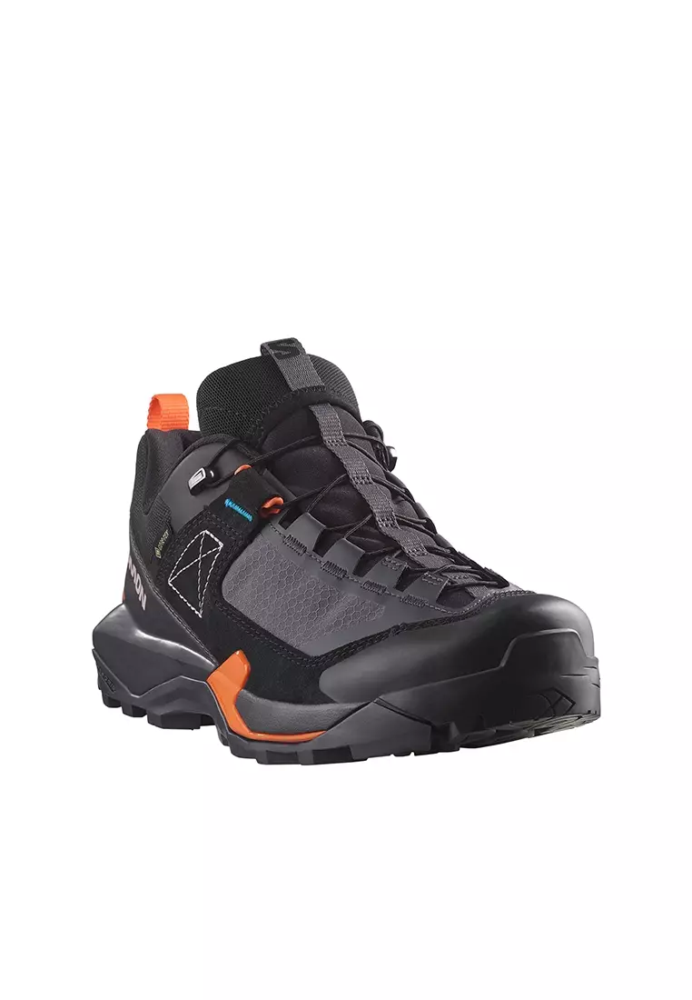 X ULTRA ALPINE GORE-TEX Women's Hiking Shoes in Nine Iron / Black / Red Orange