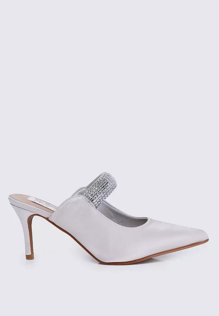 Discount on My Ballerine  shoes - SKU: My Ballerine Ambre Comfy Heels In Silver