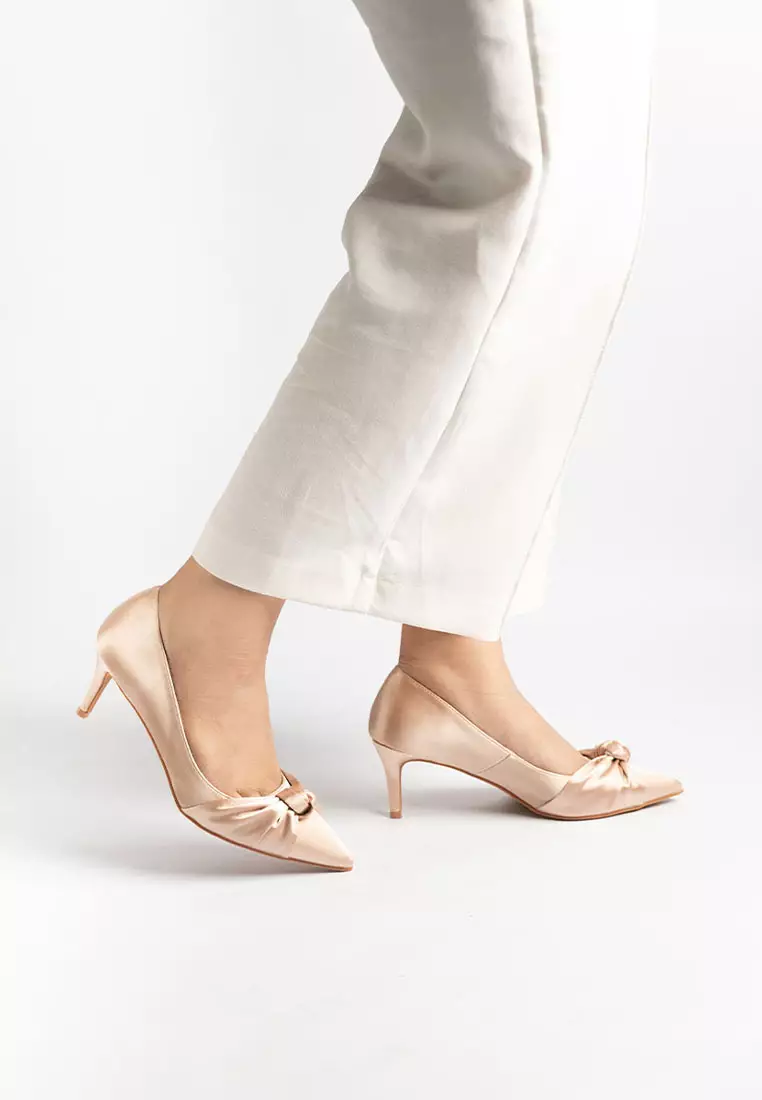 Ilya Satin Knot Heels