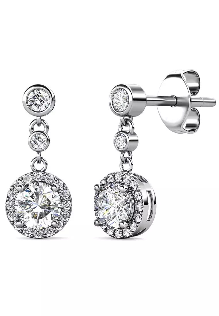 White gold cheap earrings pandora