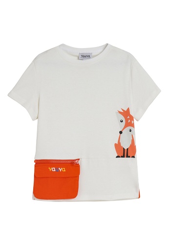 Vauva white Fox Pocket T-Shirt 9A62FKA226BE24GS_1