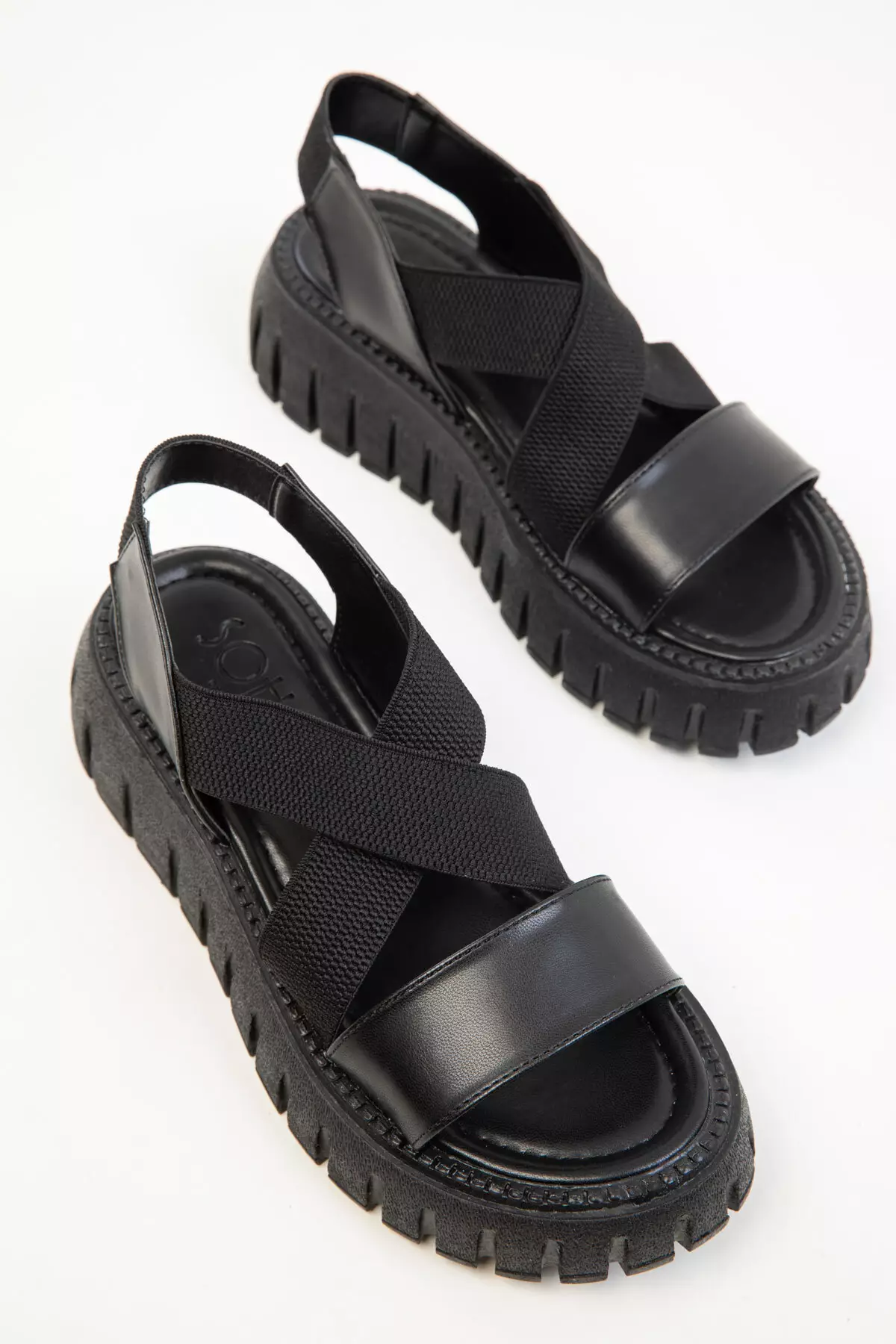 Women's Black Sandals 17827