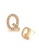Atrireal gold ÁTRIREAL - Initial "Q" Zirconia Stud Earrings in Gold 32B59AC472FA20GS_1