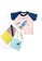 Toffyhouse white and pink and yellow and blue Toffyhouse Up, up & away shorts & t-shirt set 4691CKA649302FGS_1