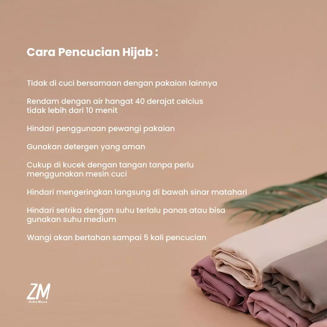 ZM Zaskia Mecca - Sadi Ocean Shadow Hijab Kerudung Segi Empat