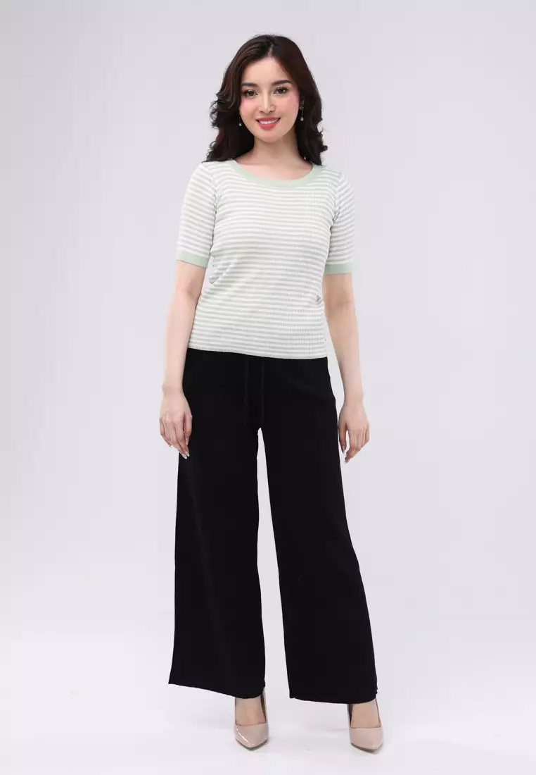 Knitted Short Sleeves Top