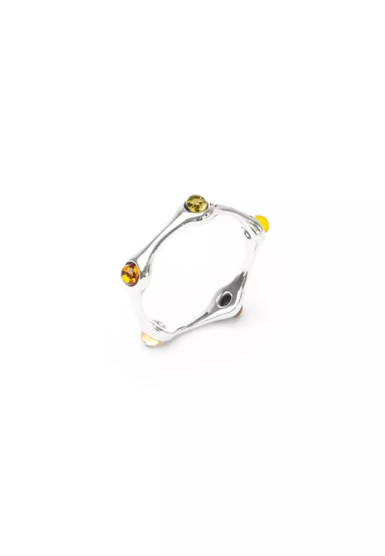 Buy Millenne MILLENNE Multifaceted Baltic Amber Multi Tone Spaced