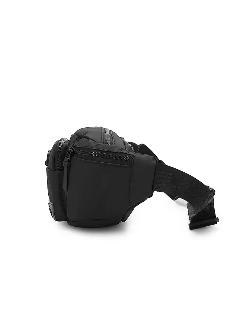 Men's Waist Bag / Belt Bag / Chest Bag - Black