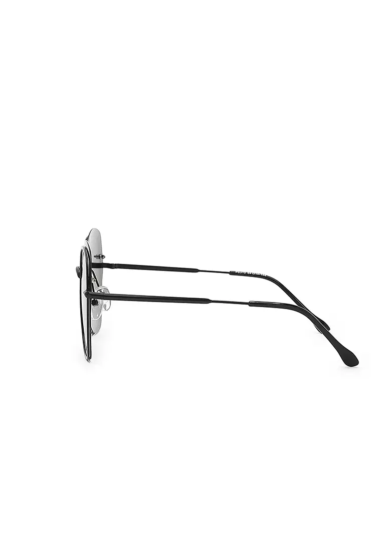 Unisex Polarized Square Sunglasses - Matte Black