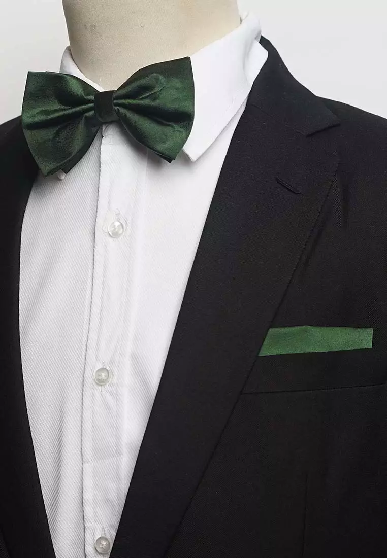 Dasi kupu Bowtie Hijau Botol A02