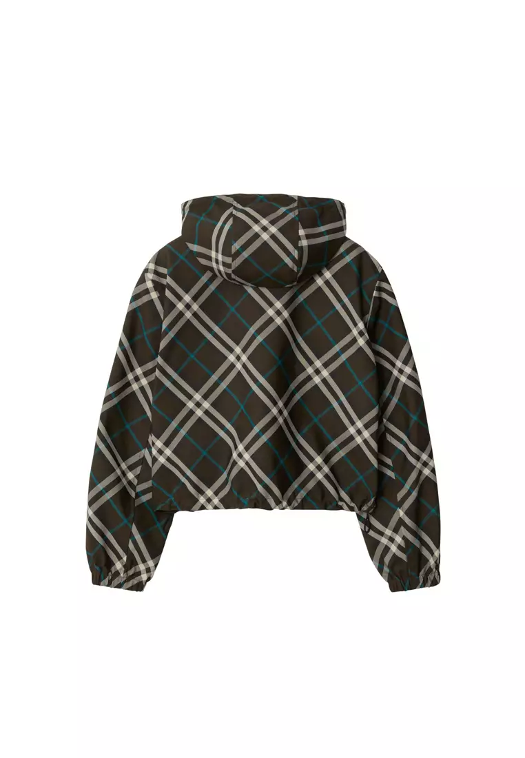 Women's Coat in Green Color Blocked 80926851