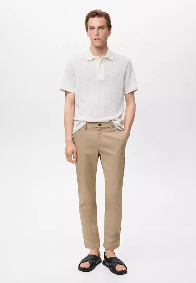 Prato Cropped Tapered Chino Trousers