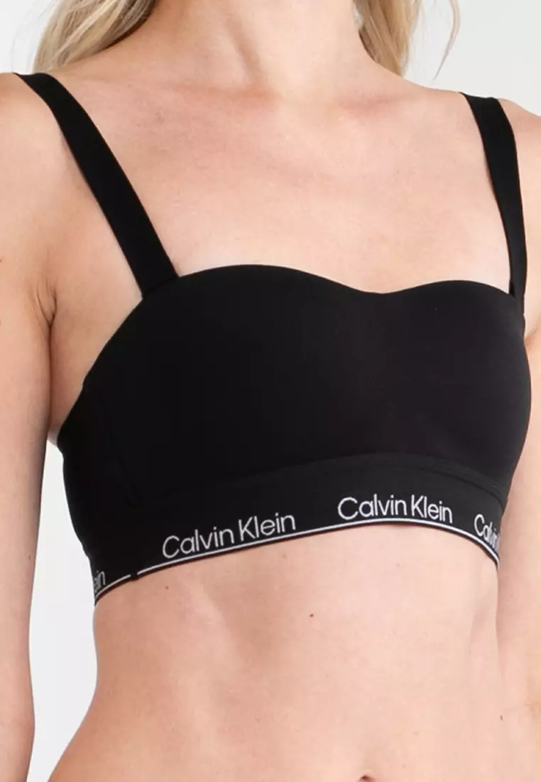 Calvin Klein Underwear Modern Cotton Unlined Bandeau Bra In Black