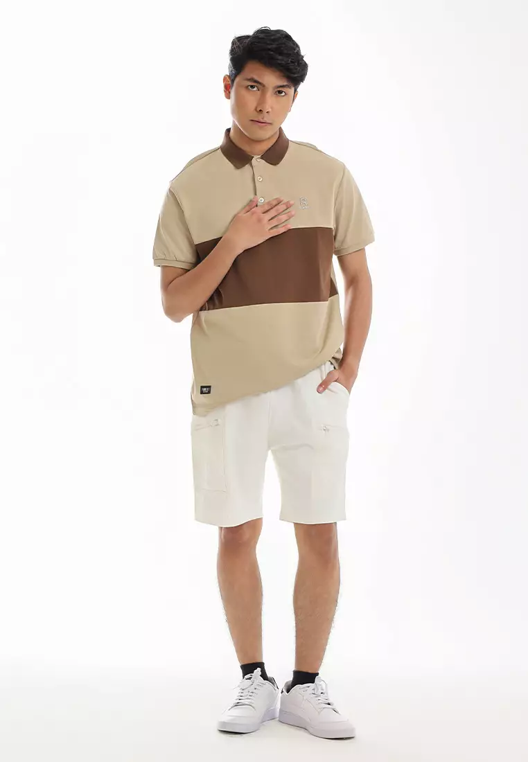 Forest Premium Cotton 210gsm Cut & Sew Polo T Shirt Men  - 24017-16LtKhaki