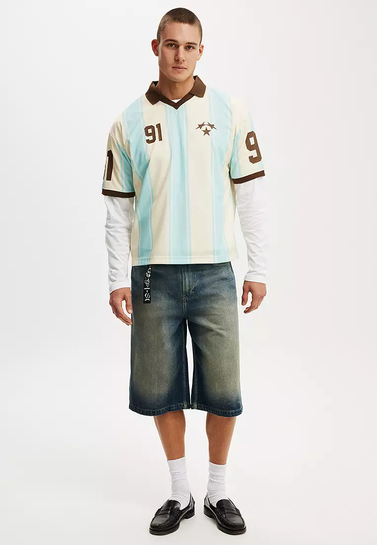 Cropped Sports Jersey Top