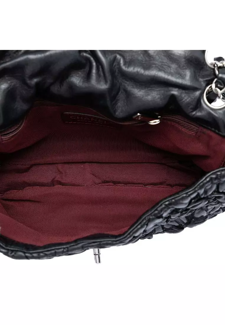 Pre-Loved Chanel Medium Ruched Lambskin Astrakhan Flap