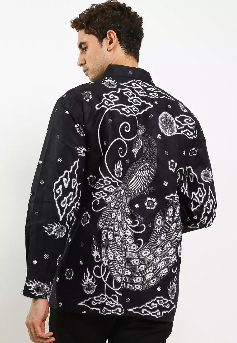Merak Kemeja Batik Exclusive Premium Pria Casual Modern Lengan Panjang