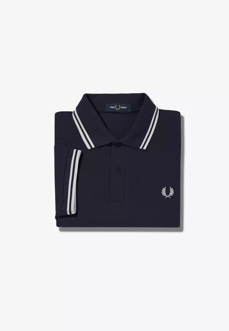 Fred Perry M3600 Twin Tipped Fred Perry Shirt (Navy / White / White)