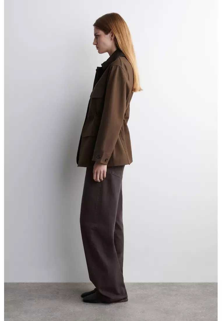 SUEDE-COLLAR FIELD JACKET