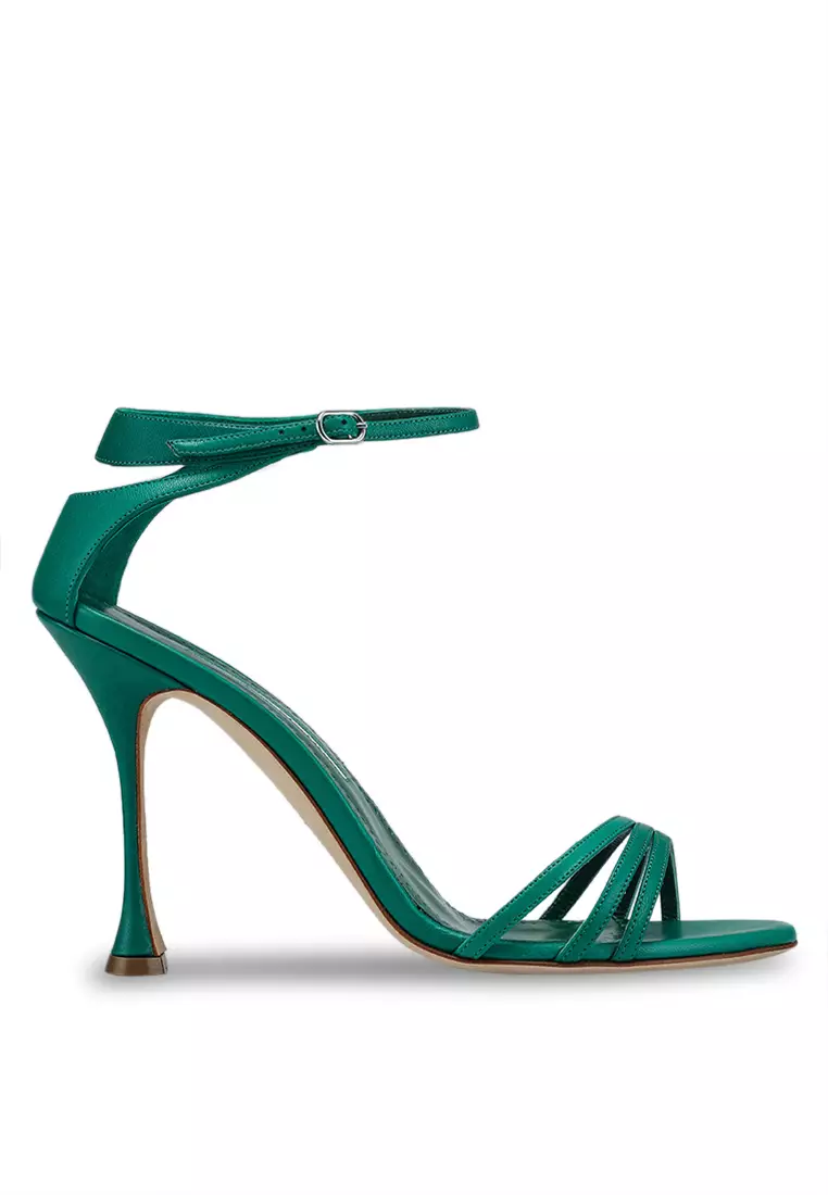 Discount on Manolo Blahnik  shoes - SKU: Caracol Strapped Heel Sandals (Tr)