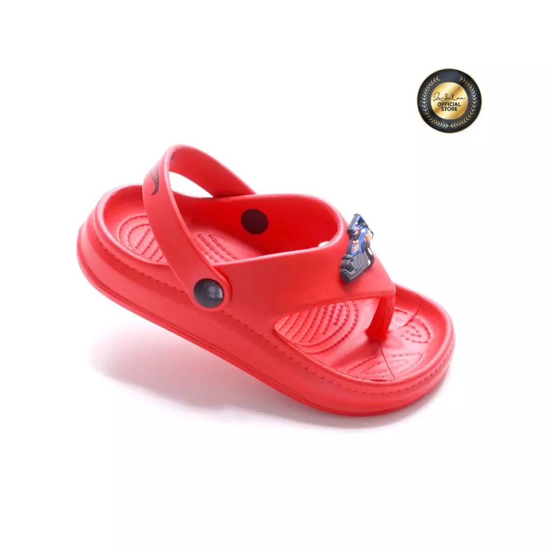 HOTWHEELS - SANDAL LAKI ANAK CH730175LK JAPIT TALI FULL KARET - MERAH