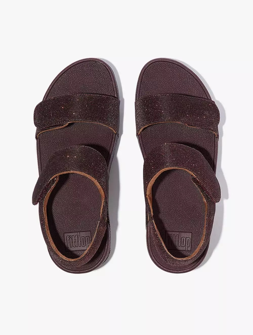Fitflop Lulu Adjustable Shimmerlux Back-Strap Sandals - Plumberry