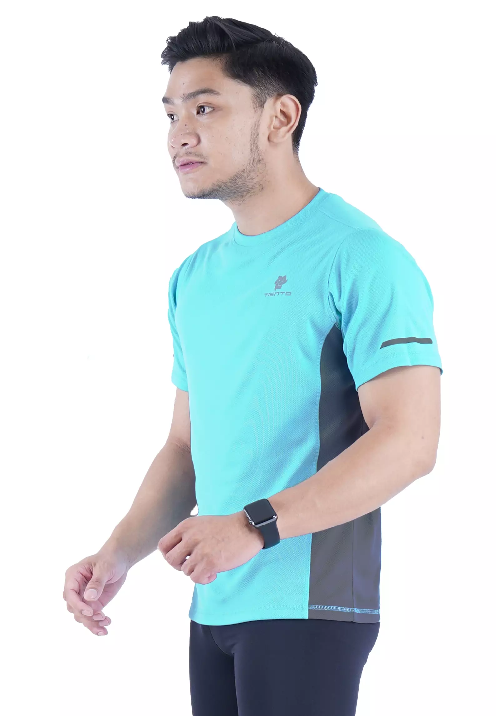 Tiento Kaos Olahraga Lari Baju Running Gym Dry Fit Extra Lite Pria