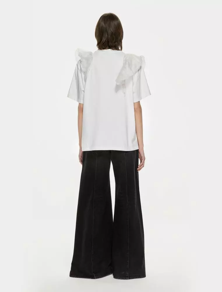 JNBY女士印花寬鬆短袖T恤