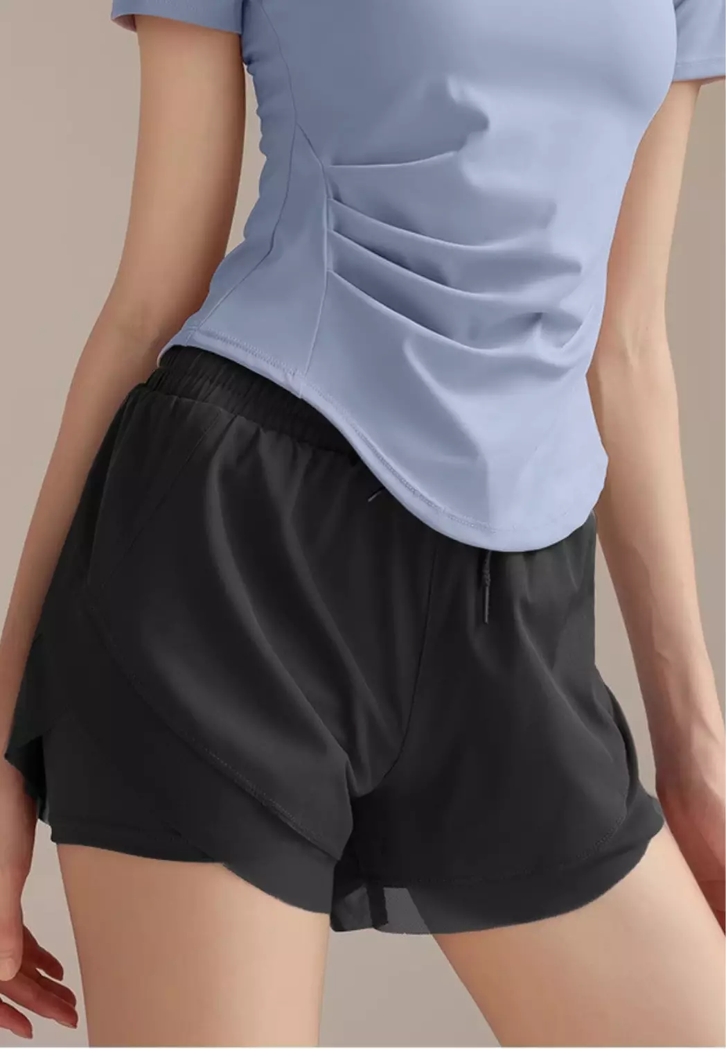 Aeries Top Sport Shirt – Breathable & Stretchable Workout Tee Women V-Neck Short Sleeve Workout Gym Fitness