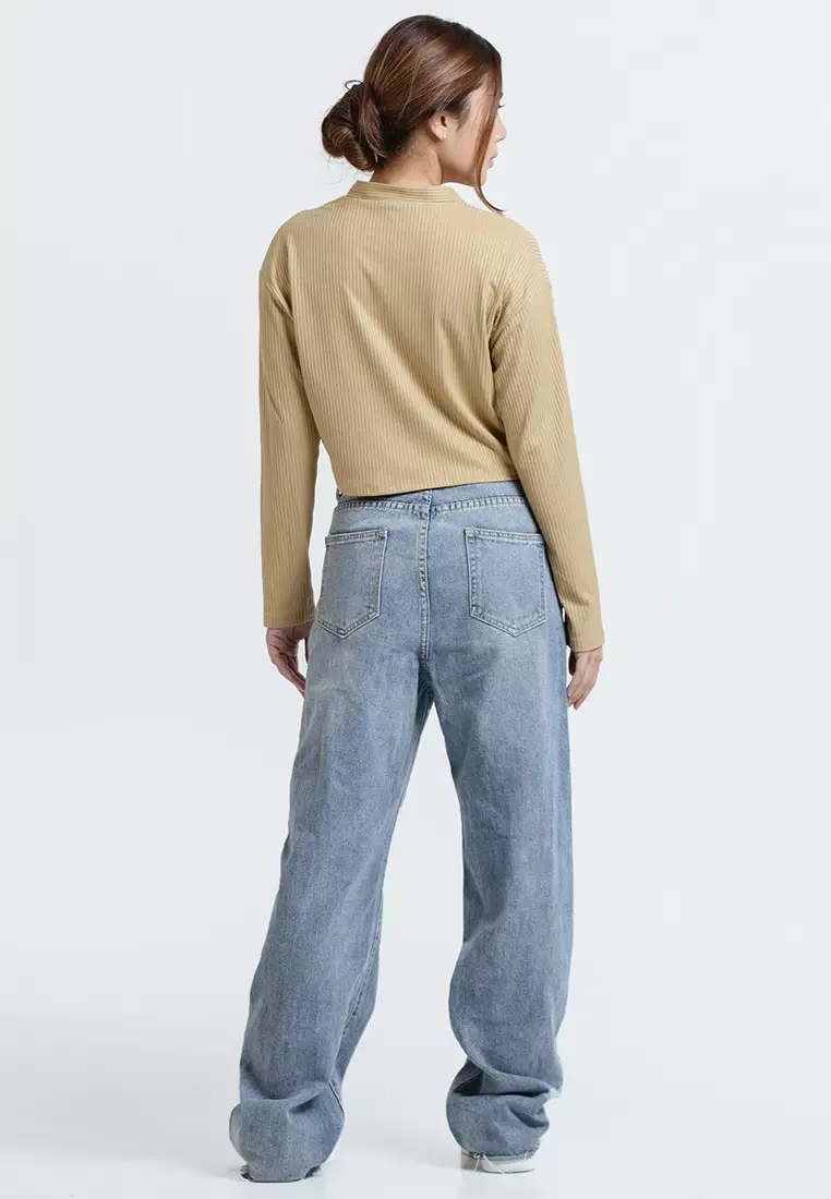 Kino Crop Cardigan in Mustard