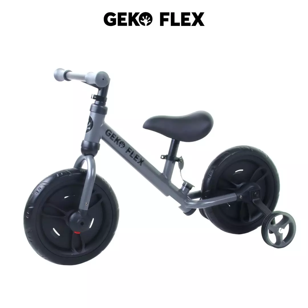 Geko Flex 6in1 Balance Bike Dark Grey - Sepeda Anak multifungsi