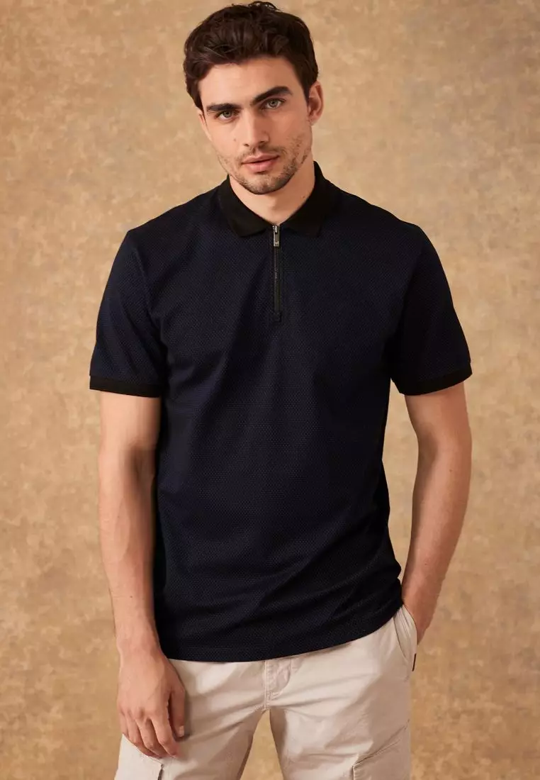 Next black outlet polo