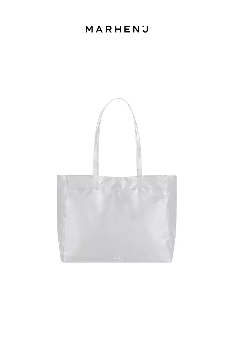 BONA Nylon Shoulder Bag Silver