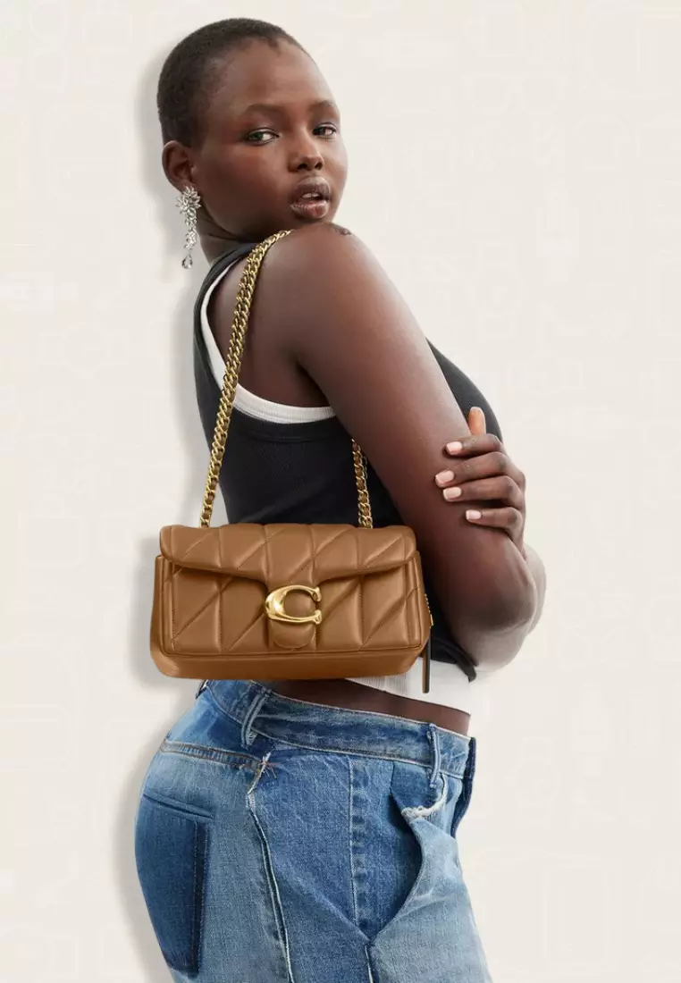 Coach Tabby Shoulder Bag 20 With Pillow Quilting Brown