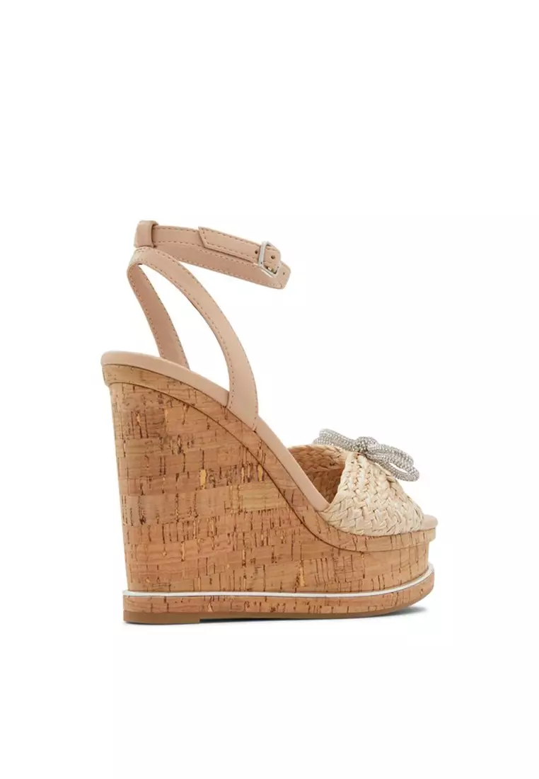 Aldo hot sale nude wedges