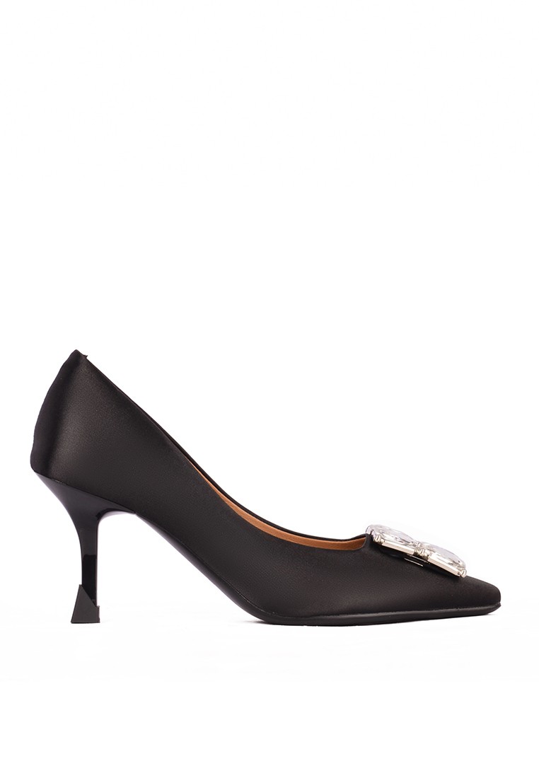 7CM Diamond Embellished Satin Pumps XJ1618-7