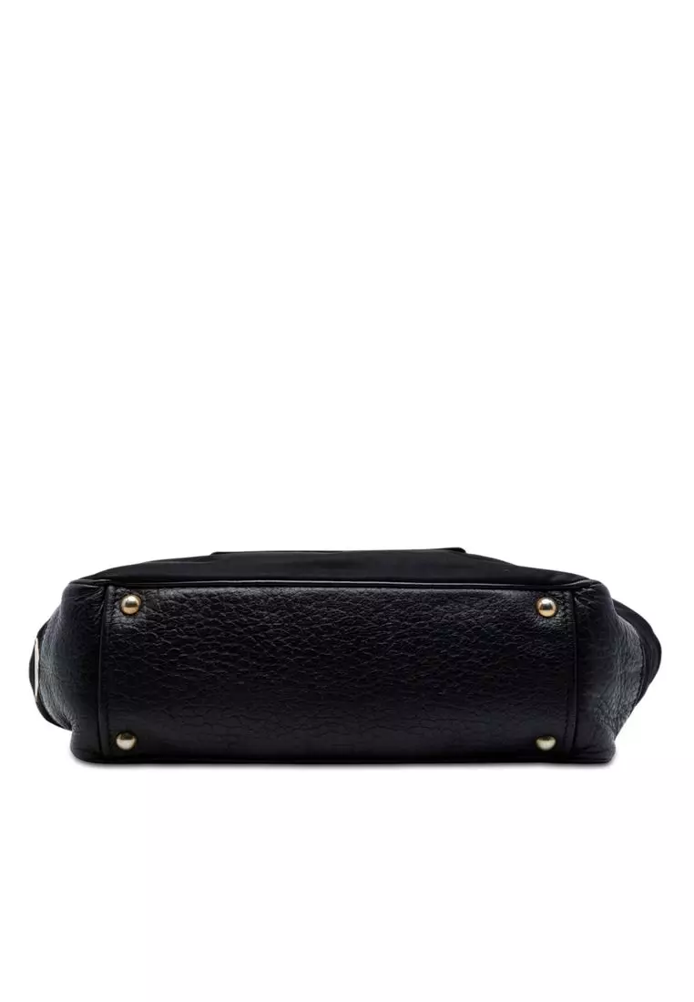 Pre-Loved Prada Berlino Trimmed Tessuto Shoulder Bag