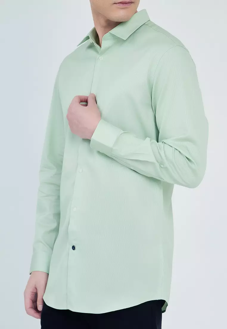 Slim Fit Textured Dress Shirt