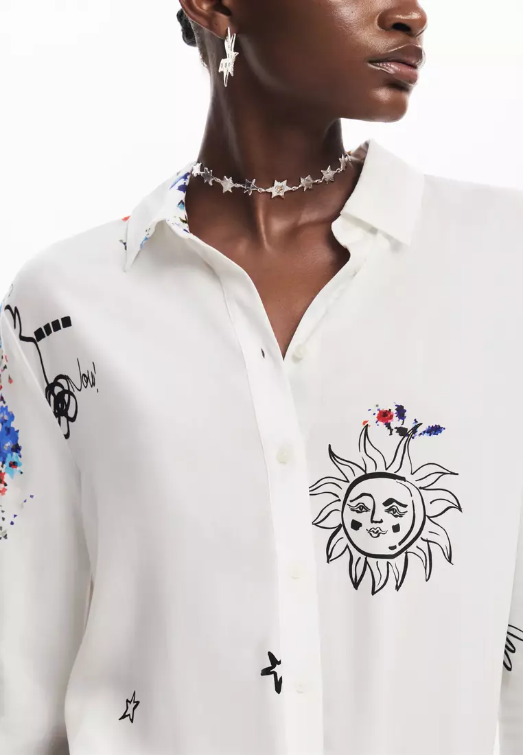 セール30%off デシグアル Desigual シャツ  レディース ホワイト 2025春夏 L DE819EM25188_2_l.jpg