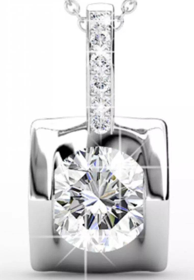 Eternal Love Pendant WG - Kalung Crystal Swarovski by Her Jewellery