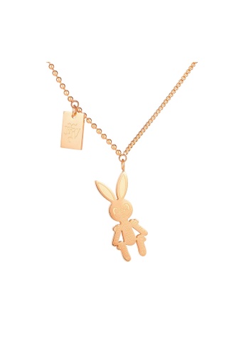 Air Jewellery gold Luxurious Rabbit Necklace In Rose Gold D6BFFAC2D41CC9GS_1
