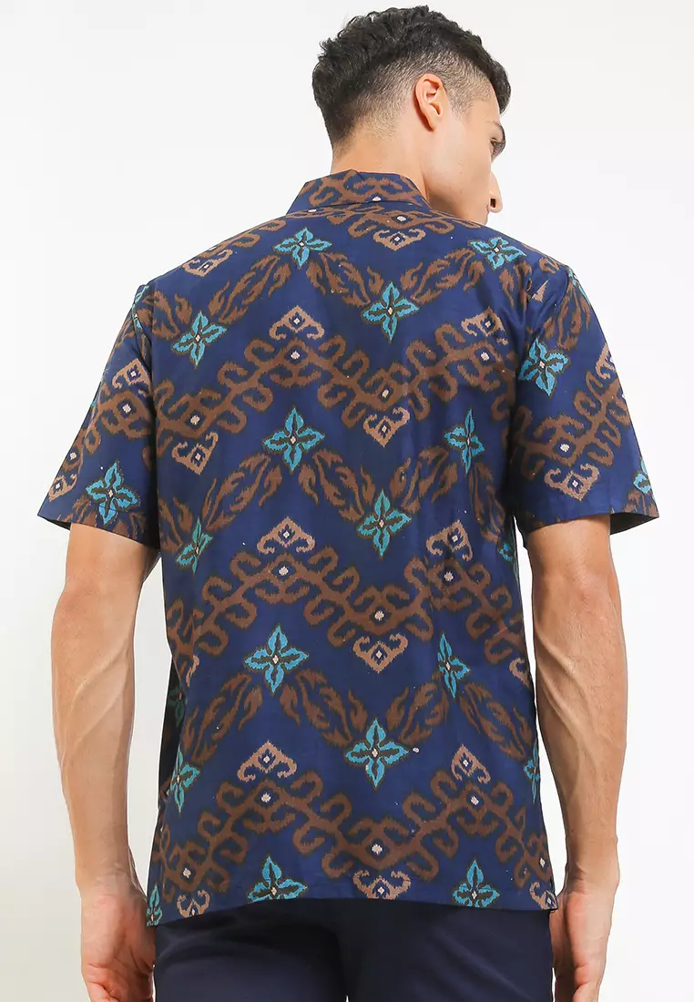 Lawana Kemeja Batik Exclusive Premium Pria Casual Modern Lengan Pendek